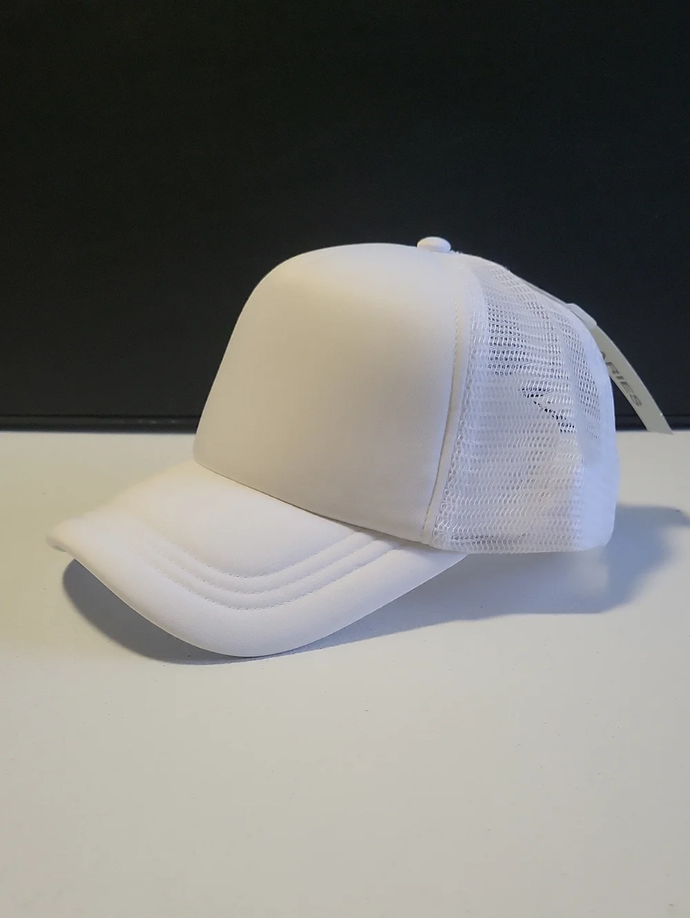 Plain White Mesh Trucker Hat T21